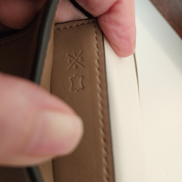 Coach Colorblock Dinky Glovetanned Leather Color: Chalk Multi - Picture 4 of 9